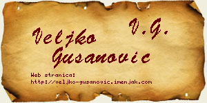 Veljko Gušanović vizit kartica